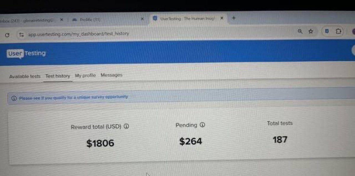 Mapemaofweb3's tweet image. Quick one 👇🏽

Would you take $10 for 15 minutes of talking,
or keep scrolling for free?

There’s a legit platform that pays you to test websites/apps and share your thoughts.

No special skills.
You won’t qualify for every test (that’s normal).
Pay starts around $10 per test.…