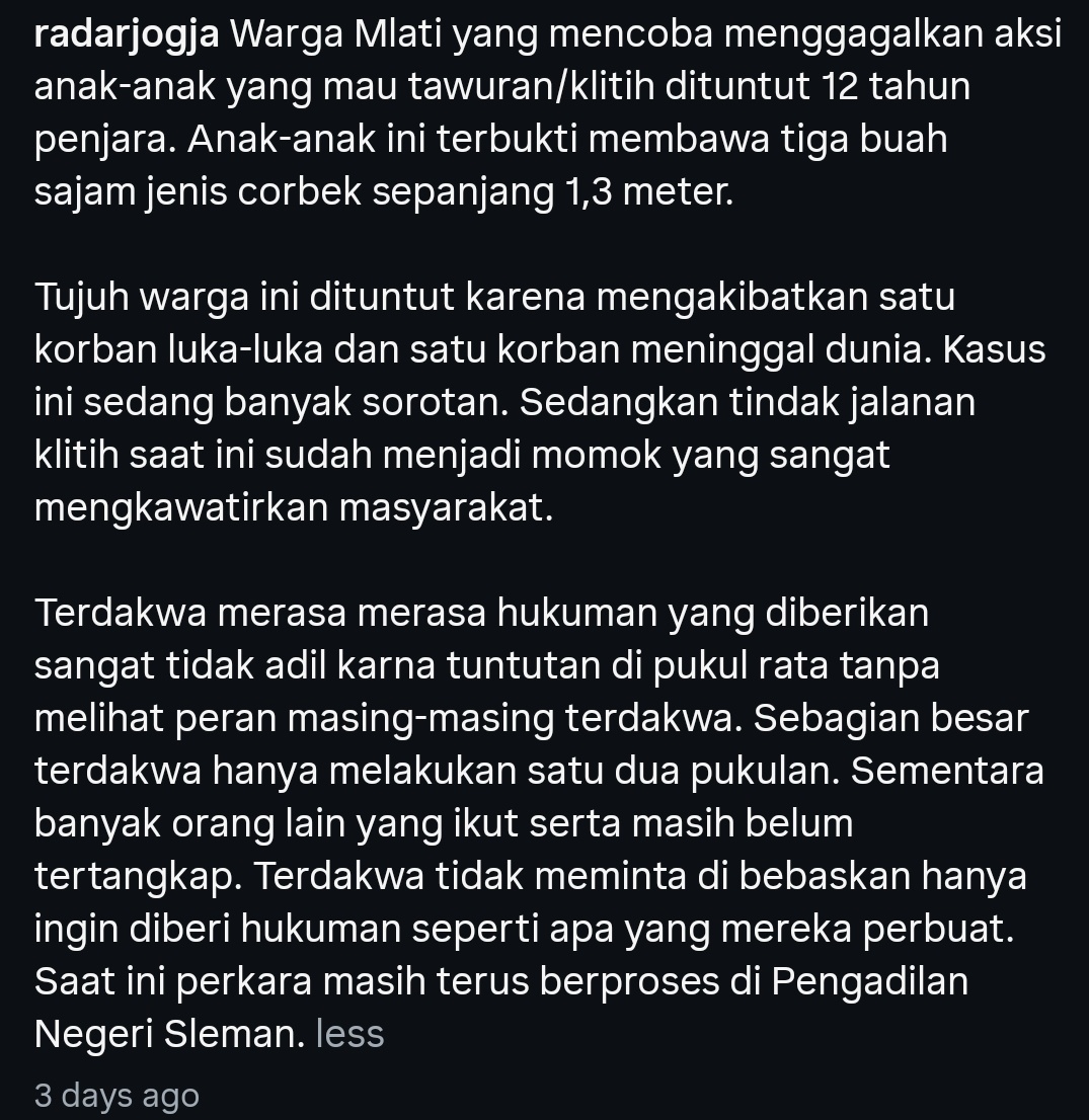 Selain jambret yang rame kemarin, ada klitih ini juga????😭 Terus nek ketemu klitih kudu pie...