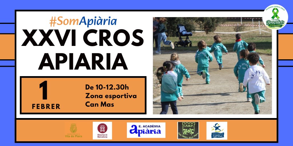 🏃‍♀️🏃‍♂️ Torna el Cros Ciutat de Piera
26è Cros Escolar i Popular de l’Acadèmia Apiària
🗓 Dg. 1 de febrer
📍 Can Mas (Piera)
⏰ 10.15 h – 12.00 h

Running, aire lliure i esport en família 👨‍👩‍👧‍👦💚
👉 No t’ho perdis! tuit.cat/oI98t