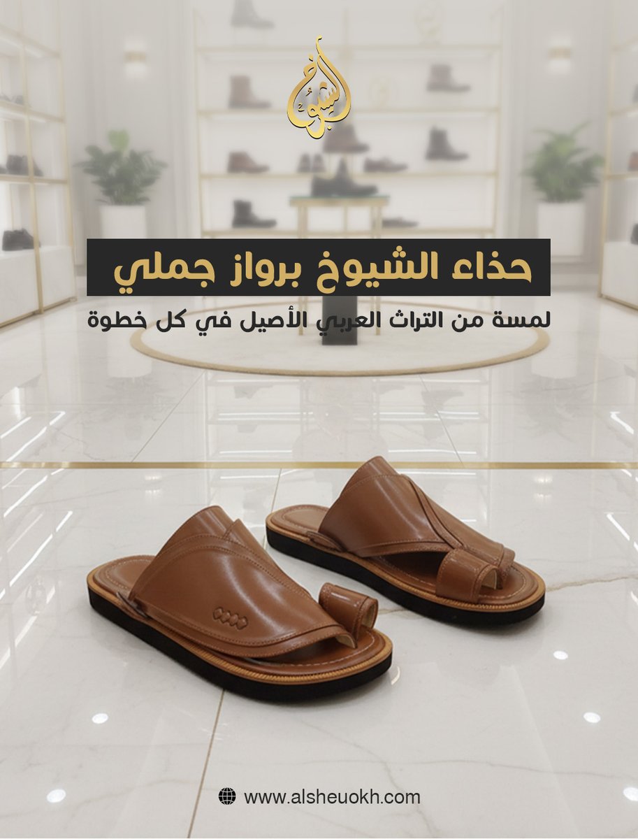 alsheoukh1's tweet photo. أصالة عربية وأناقة لا تضاهى
حذاء الشيوخ برواز جملي، يجمع بين الفخامة الشرقية والتصميم المتقن. تطريز الزبيري الشرقي يمنحك لمسة من التراث العربي الأصيل، مع خامة جلد عالية الجودة وبرواز جملي أنيق.
احصل عليه الآن من متجر الشيوخ، وأضف لمسة من الفخامة لكل خطوة.
https://t.co/mMFNuU6Mhp https://t.co/aMBLHvpiLT