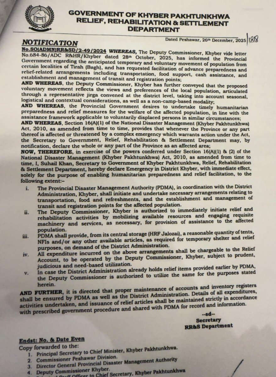 سرکاری دستاویزات سے واضح ہو گیا ہے کہ تیرہ سے نقل مکانی فوج کا نہیں سول حکومت کا فیصلہ تھا 
اب یہ بحث ختم ہونی چاہیے