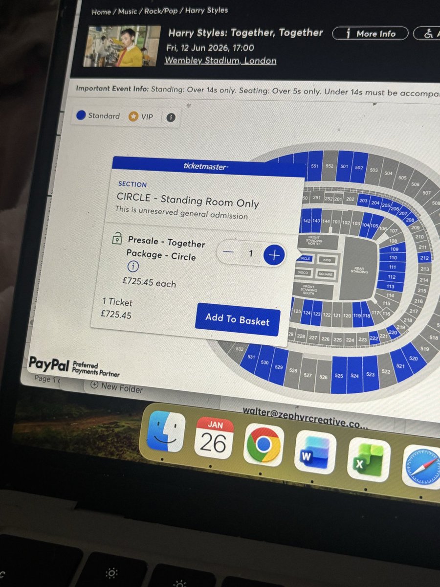 meganlizzi's tweet photo. ARE YOU ACTUALLY INSANE @Harry_Styles ?? … nearly £500 for lower tier… sick and twisted oh my god https://t.co/ajtLXdytgL