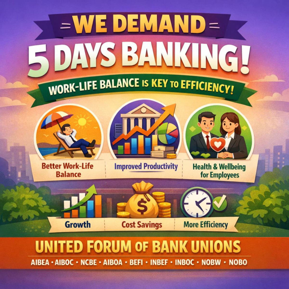 Agreement reached. Settlement signed.
Only implementation is pending.
Deliver on commitments
#5DaysWeekForBankers