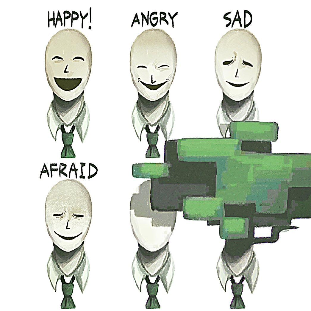 ascii_txt's tweet image. The Forgotten Man / Man Behind The Tree facial expressions