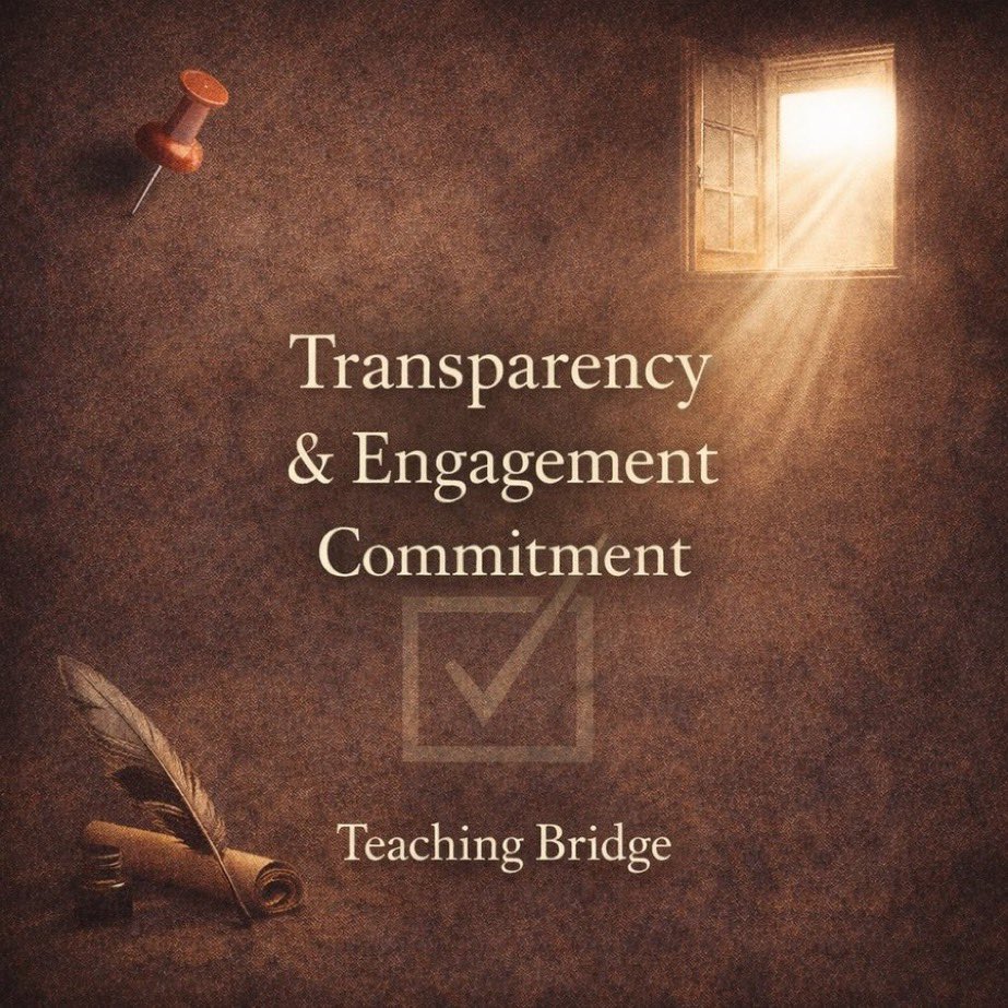 _TeachingBridge's tweet image. 📌 Transparency &amp;amp; Engagement Commitment

For clarity, integrity, and accountability:

This account exists for a personal ministry. My personal (non-ministry) account is @_DBosley for full transparency. This account is not anonymous; I simply maintain a modest boundary between…