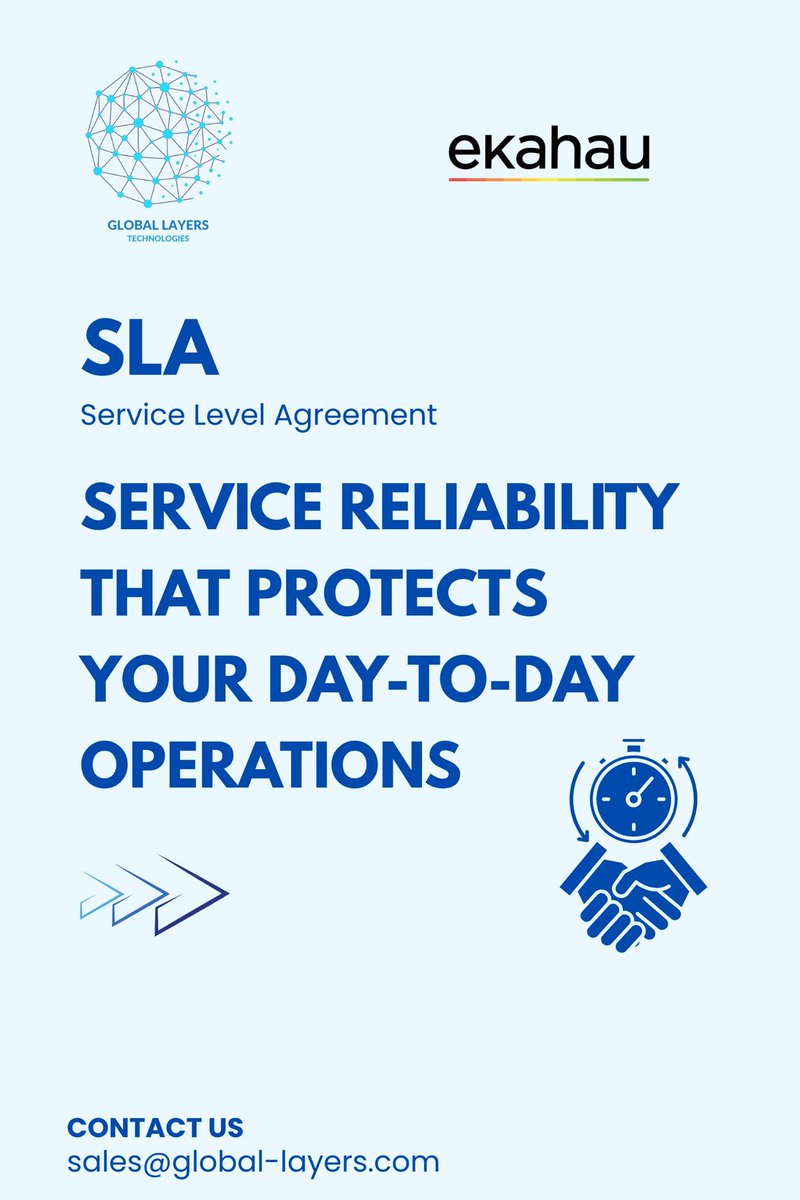 global_layer's tweet image. At Global Layers Technologies, our Service Level Agreements are designed to deliver reliable, measurable, and consistent service that protects your day-to-day operations. With certified engineers, rapid response times, and industry-leading tools like Ekahau.