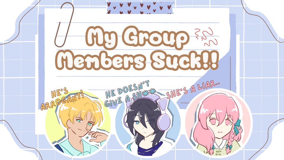 tenshideve's tweet photo. My chatsim about getting your group members to do their part of the assignment is out!
π§Discord-like #chatsim
π©π»βπ»3 group members to manage (2M, 1F)
βοΈOptional phone calls with your group members
#amare #indieotome #indiegame #yuri #gamejam https://t.co/syjRQQIn9o