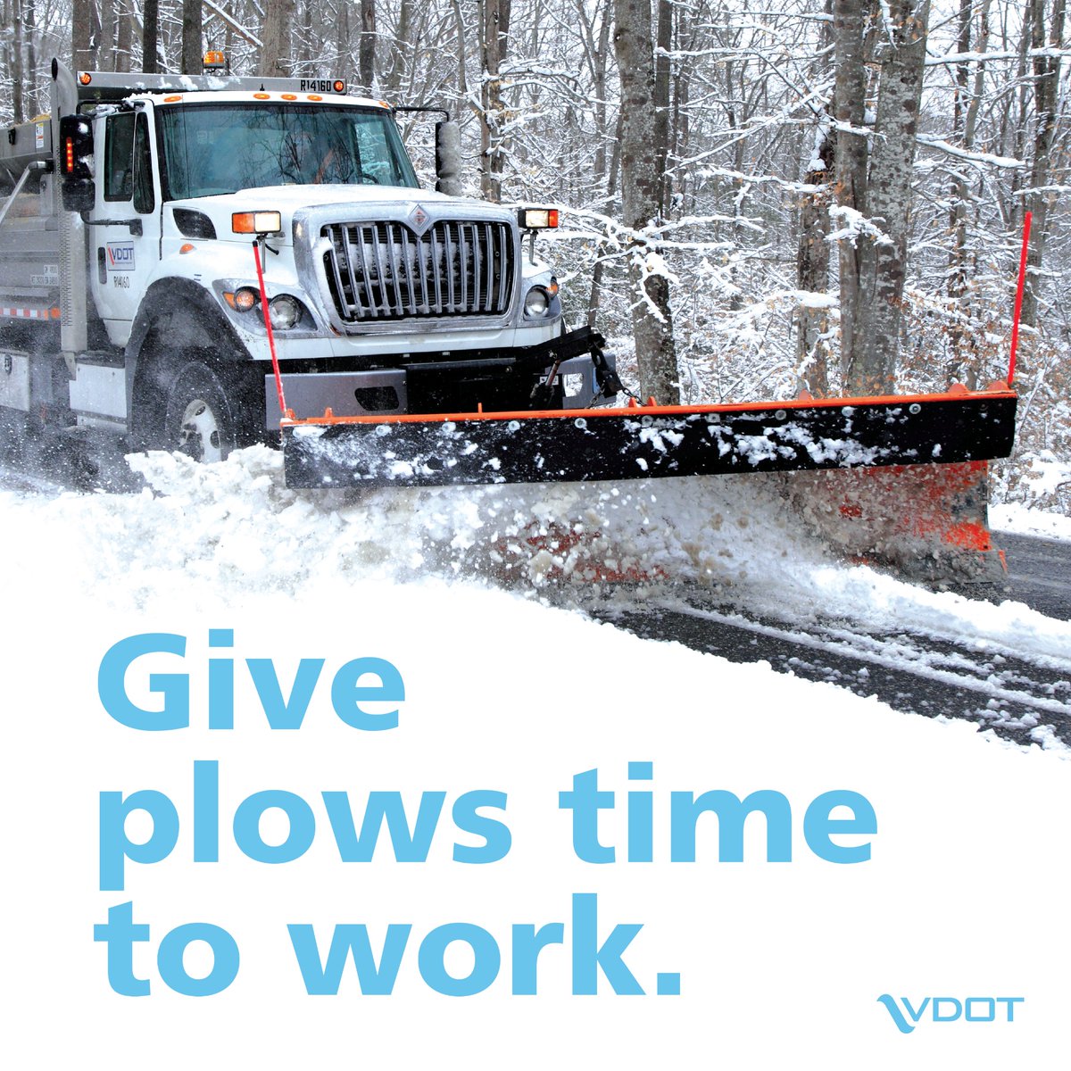 VaDOT's tweet photo. VDOT continues a multi-day effort to plow &amp; treat state-maintained roads across Virginia. If possible, avoid or delay travel today due to icy conditions and to give our crews the space &amp; time they need to work safely. Thank you for your patience! https://t.co/skT5W1Gmek