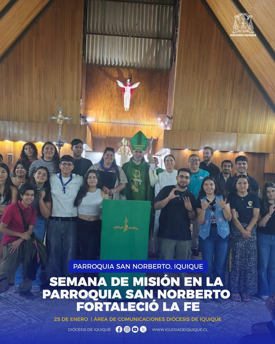SEMANA DE MISIÓN EN LA PARROQUIA SAN NORBERTO FORTALECIÓ LA FE

NOTA COMPLETA: iglesiadeiquique.cl/noticias/seman…