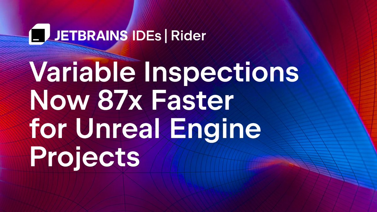 <a href="/UnrealEngine/">Unreal Engine</a> developers, this one is for you.  

<a href="/JetBrainsRider/">JetBrains Rider</a> 's expression evaluator has been rewritten, and the results are outstanding:

📍 Variable inspection up to 87x faster on warm runs and 16x faster on cold ones.
📍 Debugger memory usage is over a third of what it