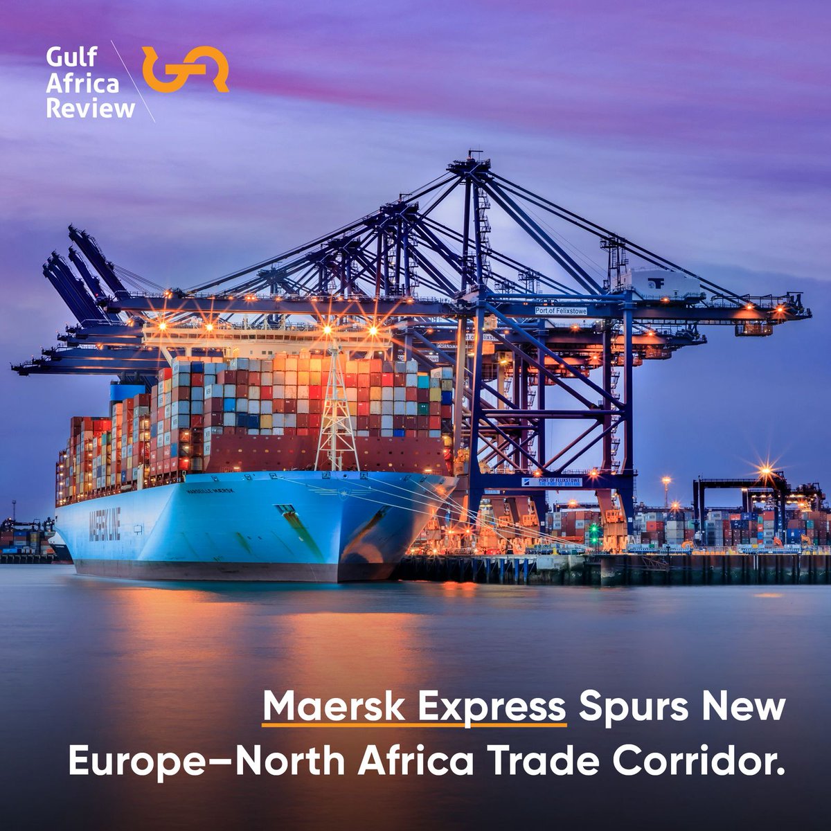 ReviewGulf's tweet photo. Maersk’s new Express service between Italy and Tunisia is reshaping Europe–North Africa trade with a transit time of just over 2 days. 
Read the full article here: https://t.co/gJgS3TS9YF
#Maersk #MaerskExpress #Italy #NorthAfrica #Tunisia #Trade #Logistics 
@Maersk https://t.co/4nmzLUuIF8