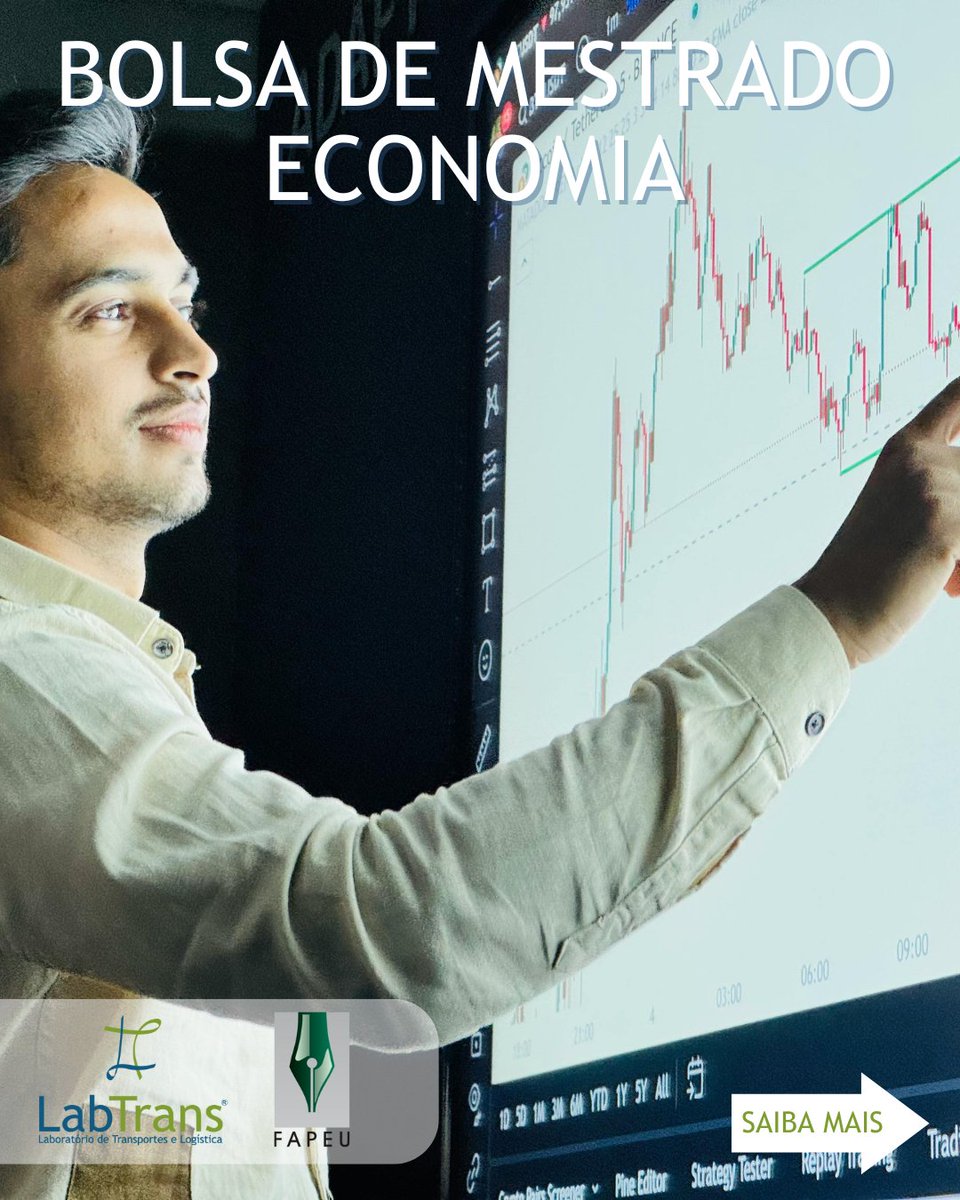 LabtransUFSC's tweet image. 📈 Você concluiu a graduação em Economia e está fazendo mestrado? Temos uma oportunidade para você!
O LabTrans/UFSC está com vaga de estágio para mestrandos em Economia, com foco em projetos técnicos e estratégicos na área de transportes e logística.
💼 Atividades envolvem:
✔…
