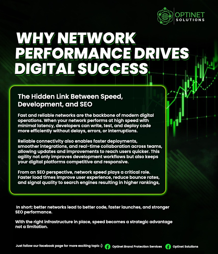 OptinetBrand's tweet image. Your Network Is the Silent Driver of Digital Success.
Fast networks don’t just improve speed they power better development, smoother deployments,and stronger SEO performance. When connectivity is reliable, teams build faster, platforms run smoother, and users stay engaged longer.