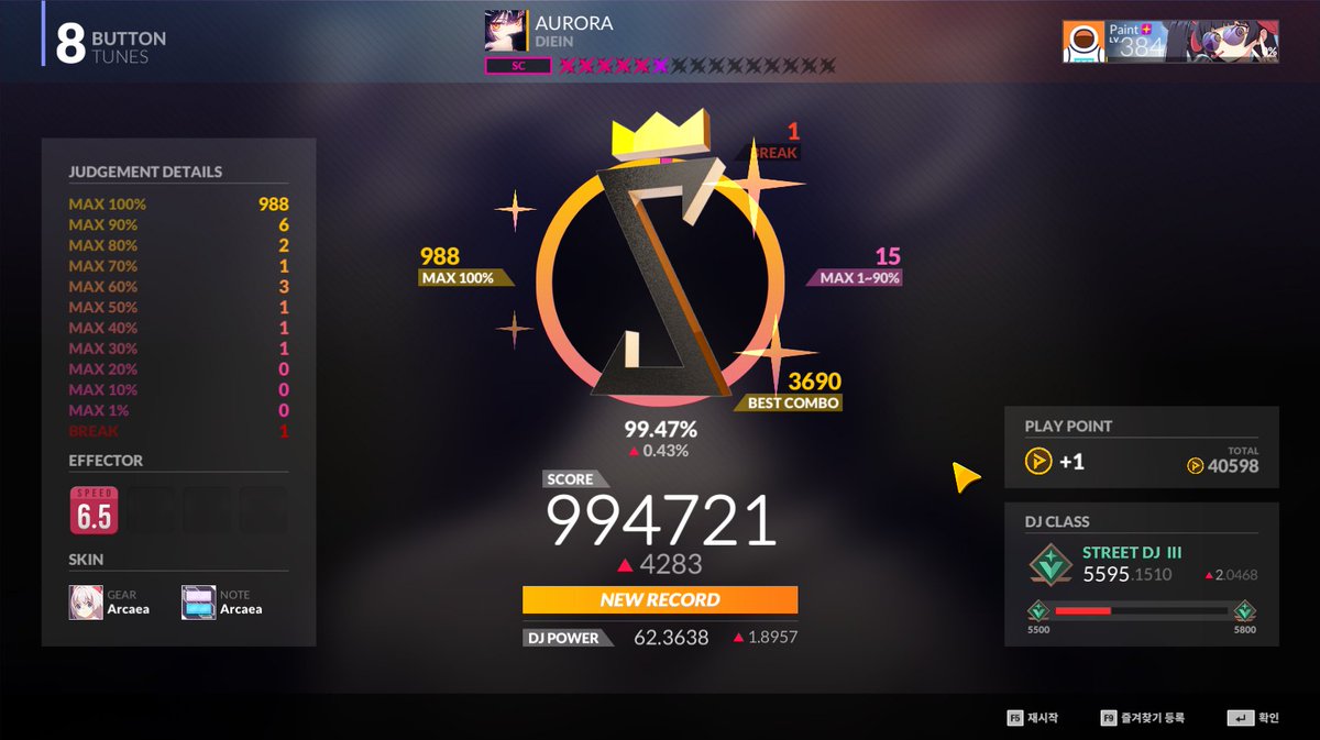Nixels_0's tweet image. #DJMAX
오늘은 좀 많이 잘 됐네요