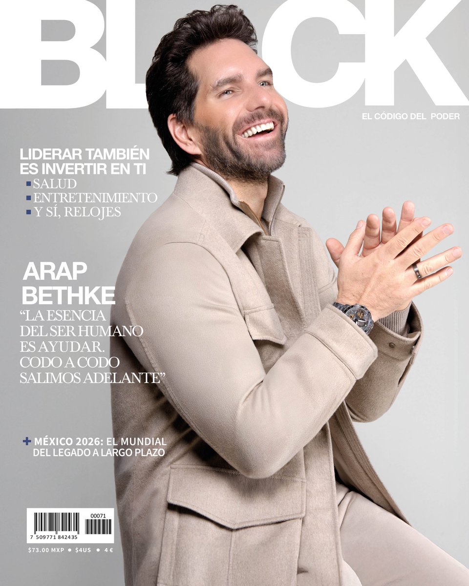 Nuestro actor <a href="/arapmx/">Arap Bethke</a> abre el 2026 en la portada de <a href="/RevistaBlack/">Revista BLACK</a> consolidando un momento clave en su carrera. 

El 17 de febrero, estrenará LOBO, Morir Matando, serie original de <a href="/Telemundo/">Telemundo</a> la cual protagoniza. 

Una portada y un estreno que marcan el inicio de un año decisivo.