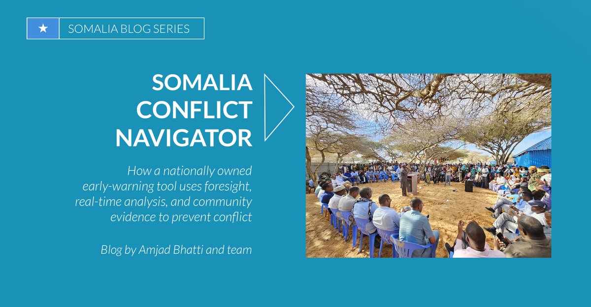 How #Somalia is preparing a modern, nationally-owned early-warning ecosystem for conflict prevention.

In #SomaliaBlogSeries, read UNDP Somalia's Amjad Bhatti and team unpack Somalia's #ConflictNavigator:

go.undp.org/5TZ