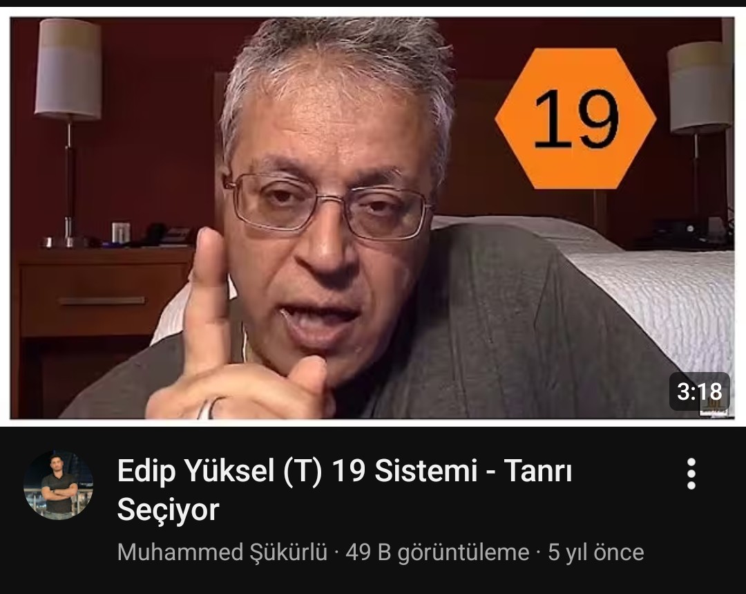 Seçildim. Tanrı beni seçti. Artık ben de 19'cuyum.