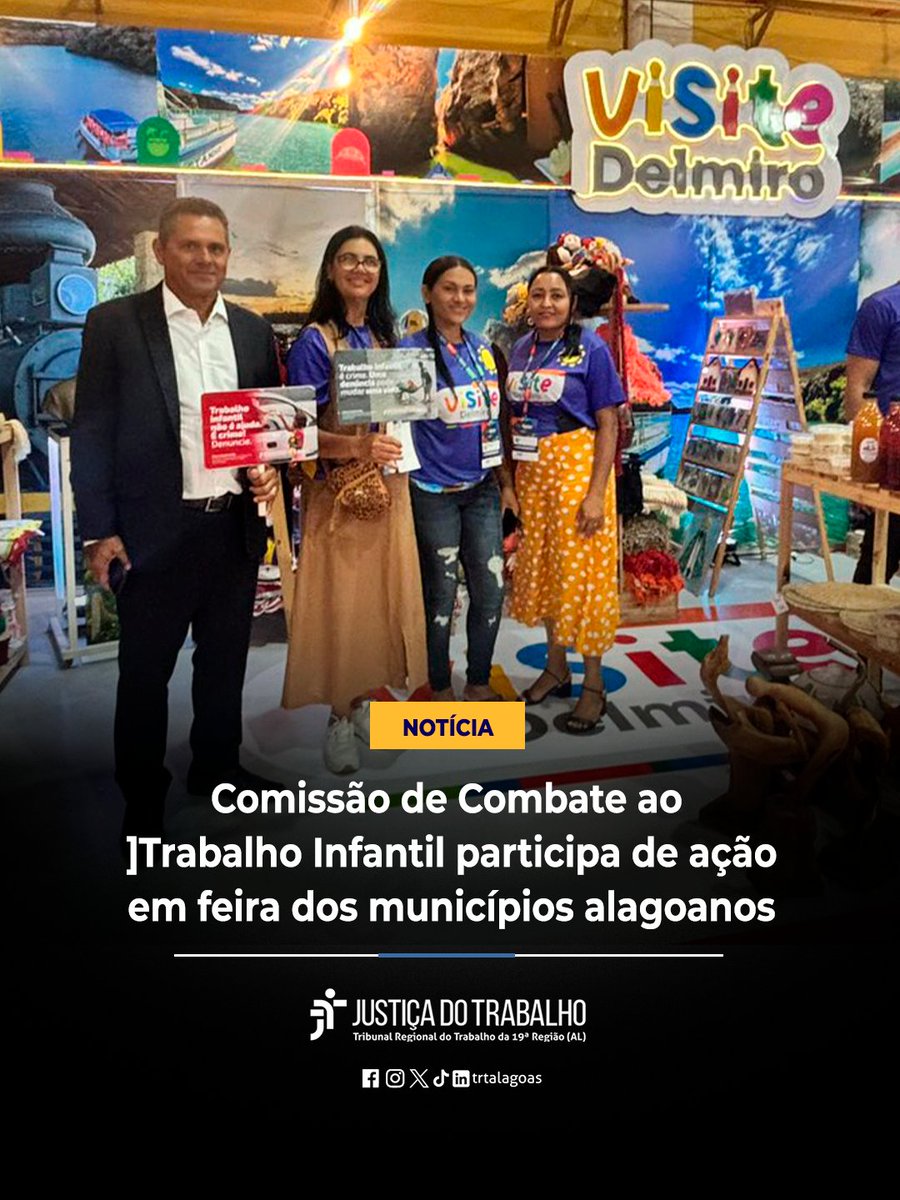 TRTAlagoas's tweet image. Comissão Regional leva mensagem de conscientização sobre o direito de crianças e adolescentes à escola e à formação.

🖥️ LEIA A MATÉRIA: site.trt19.jus.br/noticia/comiss…

#TRTAL #TrabalhoInfantil #Educação #Aprendizagem #JustiçaDoTrabalho