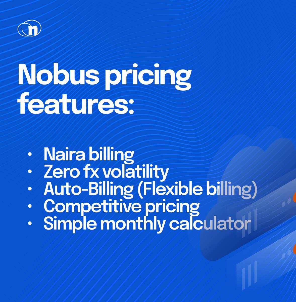 nobus_cloud's tweet photo. If you’re a CTO or founder still paying unpredictable dollar-based cloud bills, it’s time to rethink.
With Nobus Cloud :
• Naira billing
• No FX surprises
• Auto-billing
• Competitive local pricing
• A simple calculator to forecast monthly spend
#nobuscloud #cloud https://t.co/UmxpMgL0lz