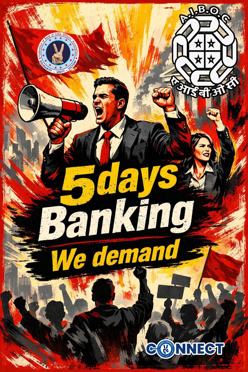 AvijitChatterj4's tweet photo. @sanjaybpi #5DaysWeekForBankers https://t.co/vWoMXJKCDg