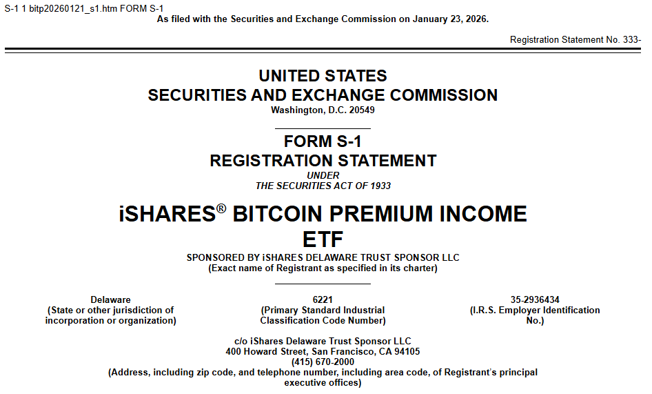 EricBalchunas's tweet photo. BlackRock just dropped the official S-1 for it's upcoming iShares Bitcoin Premium Income ETF.. no fee or ticker yet. The strategy is to "track performance of the price of bitcoin while providing premium income through an actively managed strategy of writing (selling) call options primarily on IBIT shares and, from time to time, on ETP Indices."
