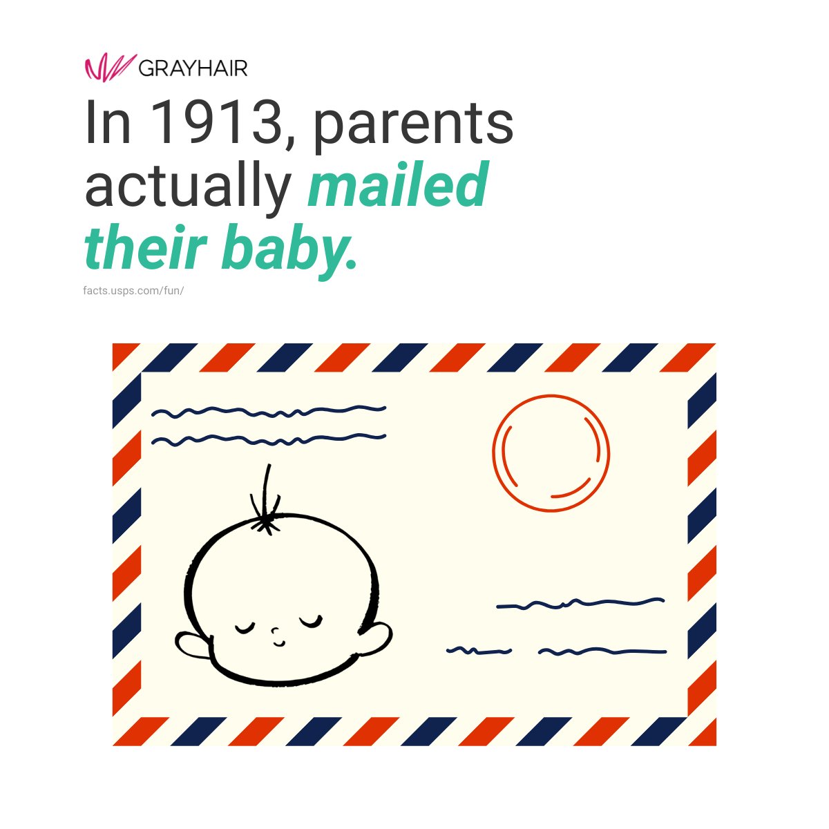 Wild but true: When Parcel Post launched, some parents thought "hey, this could work for kids too." An 8-month-old baby in Ohio was mailed to his grandmother a few miles away, and safely delivered by the mailman. 

#USPS #PostalHistory #TrueStory #ParcelPost #HistoricalFacts