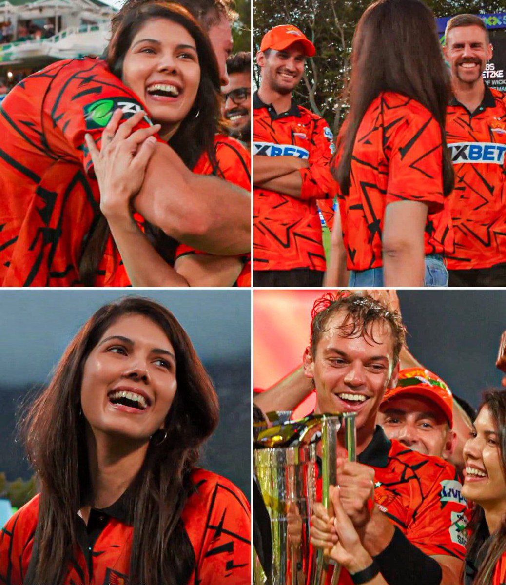 vinitsport5d's tweet photo. Sunrisers Eastern Cape owner Kaviya Maran celebrates the winning moments with the team, all smiles on her face! 😄🏆🧡
Malkin sahiba🫡
#SA20Final #Kavyamaran https://t.co/taw3gKGQXK