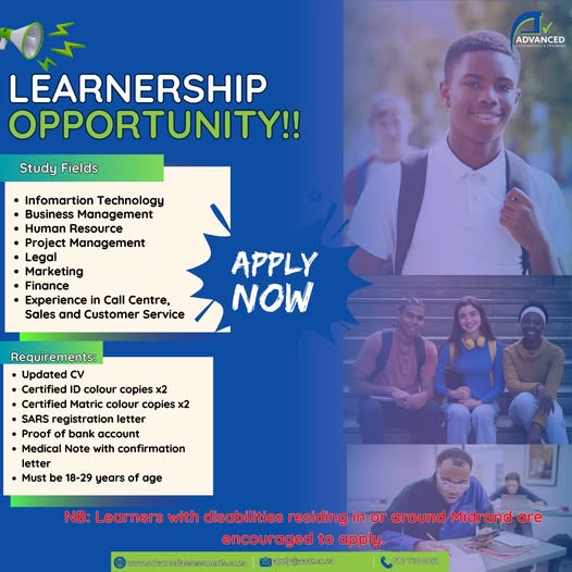 NthabelengDlam3's tweet photo. Midrand or surrounding areas are strongly encouraged to apply.
This learnership is more than just training—it’s a chance to invest in your future. When you invest in yourself, you contribute to the growth of the nation.
Email: apply@aaat.co.za
#AdvancedAssessments https://t.co/cP8nezvmfx