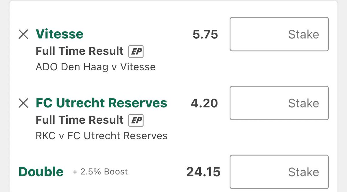 TipsterCharlie's tweet photo. #ProjectML Bets ✍️
ADO Den Haag Vs Vitesse
Vitesse @ 5.75 (0.25u) 🇳🇱
RKC Vs FC Utrecht Reserves
FC Utrecht @ 4.20 (0.25u) 🇳🇱
Double @ 24.15 (0.1u) https://t.co/wBclcwSjSN
