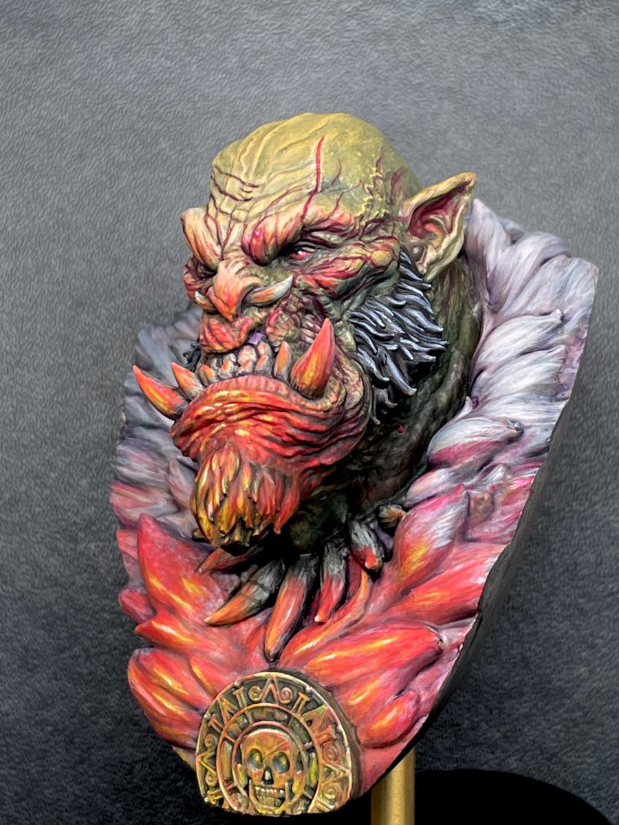 オークの族長、バストモデルでは初めてのOSL(日中の戦火のイメージ)に挑戦🔥、大苦戦でしたが勉強になりました〜😊
しばらく時間取れないので完成として、HS京都に持ち込み完了。
すでに力作が沢山で見応えありました♪
#ファレホコン6
#ワールドミニズ