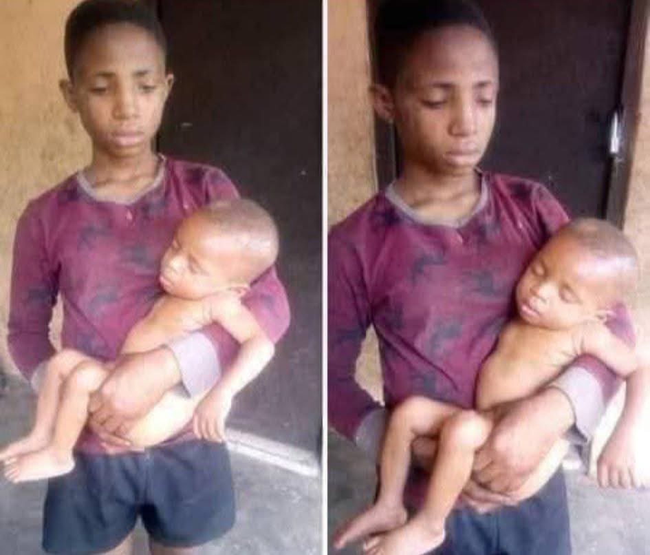 This young girl from IMO state is an orphan and she is just 14 years of age,  nobody cares about her well-being and she left and start serving as a housemaid,  she was molested and impregnated by the man she is working for, both the man and his son was molesting this innocent