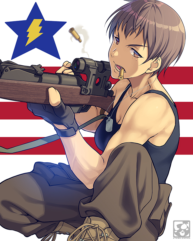 pailand's tweet image. 【GuP_encore（再掲）】その５９
サンダース大学付属高校からナオミさん。Open fire!