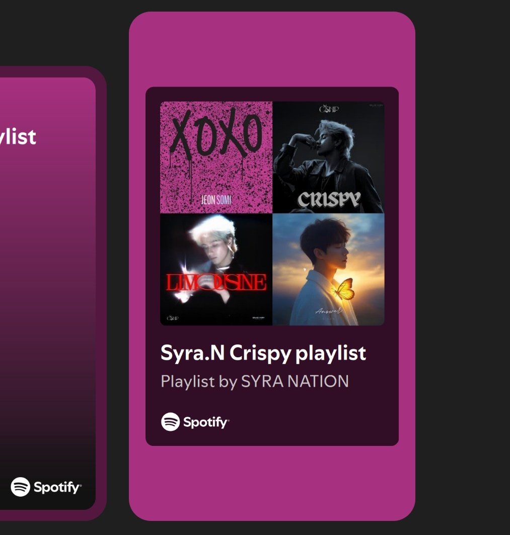 Syra_nation's tweet photo. ✨A list of playlists to help you stream CSNP✨
Lowbatt pl:
https://t.co/lBXPFGwk8I
Bleed cold:
https://t.co/mwro70scKF
Crispy:
https://t.co/WYRNRaPpTe
Limousine:
https://t.co/45KAZokhN9
TBT/CSNP pl:
https://t.co/kEXCcw2YeL

#smartcsnp #CSNP #syranation https://t.co/P3WF8NQm0J