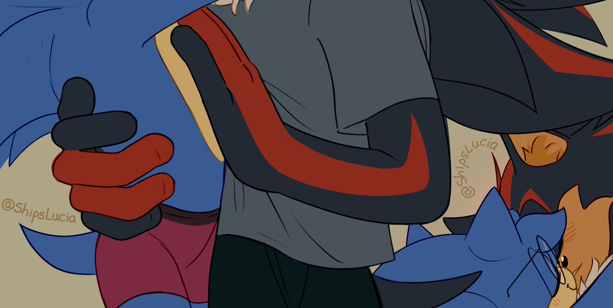 ShipsLucia's tweet image. Still busy with commissions; so I just wanted to quickly drew Nicky and Dusk using references from Pinterest 🩵🖤 #Sonadow #Shadonic #Duscky #NxD