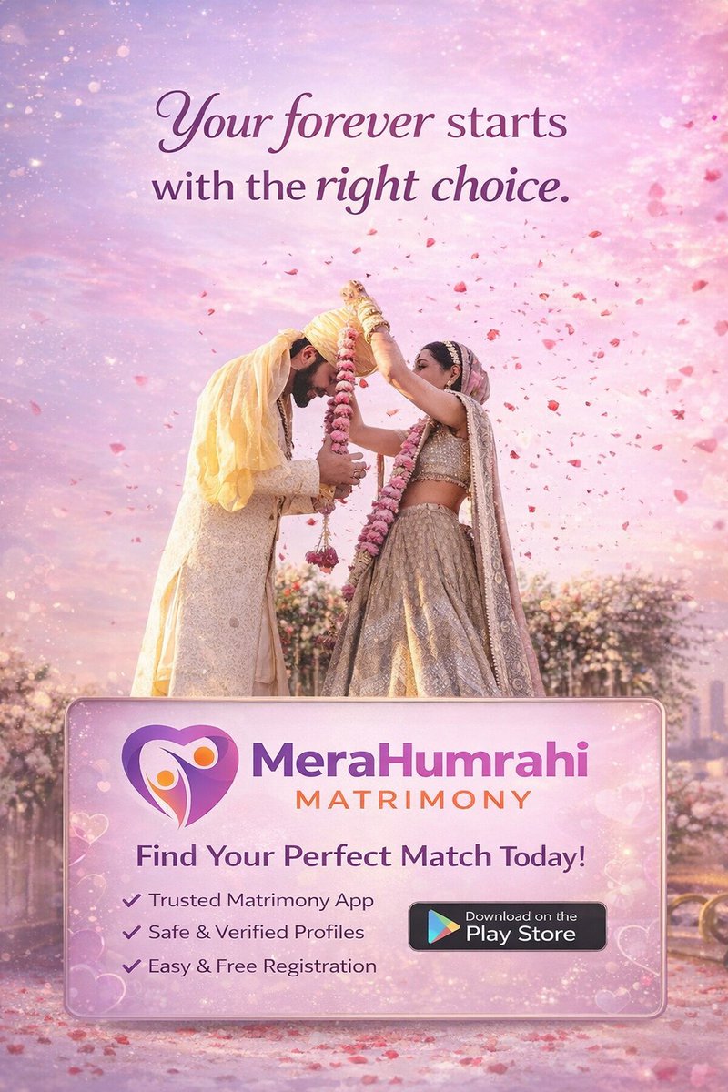 HumrahiMera's tweet image. “Right match. Right time. Right app. ❤️
#MeraHumrahi”
#FindYourMatch #TrustedMatrimony #Border2 #UGCBlackLaw #DishaPatani #AlluArjun 

@pinyimf1
