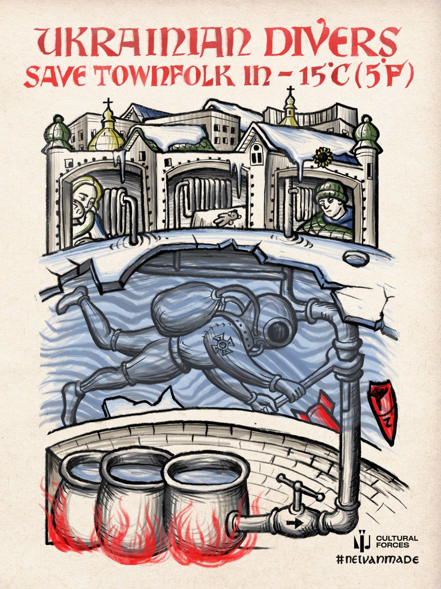 Six days submerged in freezing water.
In total darkness. In brutal cold.
All to bring warmth back to Kyiv.

After a Russian missile strike flooded one of Kyiv’s thermal power plants, a damaged pipe made immediate repairs impossible—putting heating and electricity at risk for