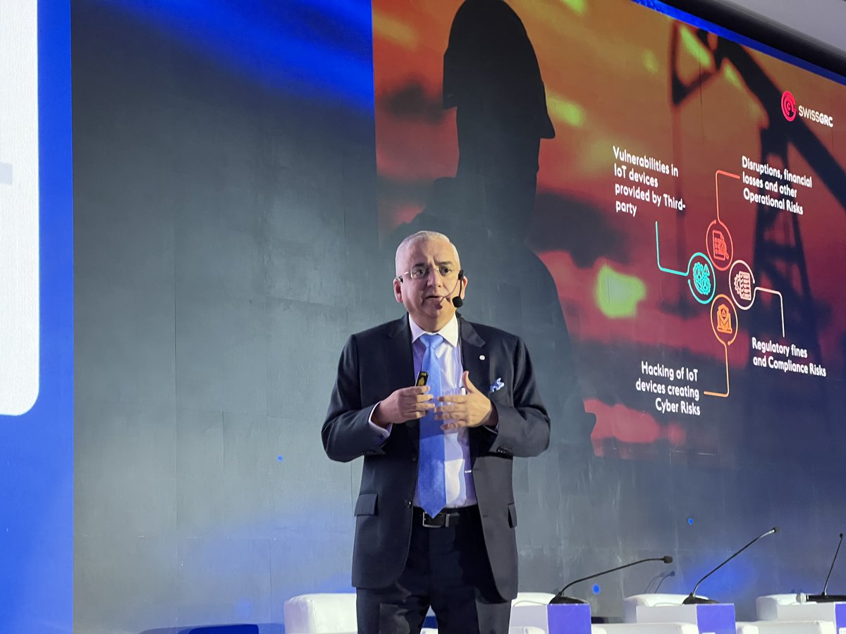 Corporater's tweet image. Now on stage at the GPRC Summit, Rajeev Dutt, General Manager MEA &amp;amp; APAC at Swiss GRC, explores how organisations can strengthen decision-making and long-term resilience by elevating risk from an operational concern to a strategic capability.
#GPRC