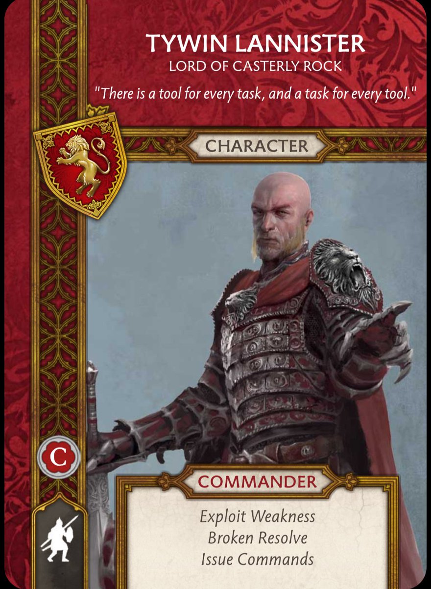 mysi1000's tweet photo. @Nebulahawk @SanguinisI These arts are from the tabletop asoiaf game, and there is card art of Tywin Lannister, his model on game is also amazing :D https://t.co/BhWWAVMgW5