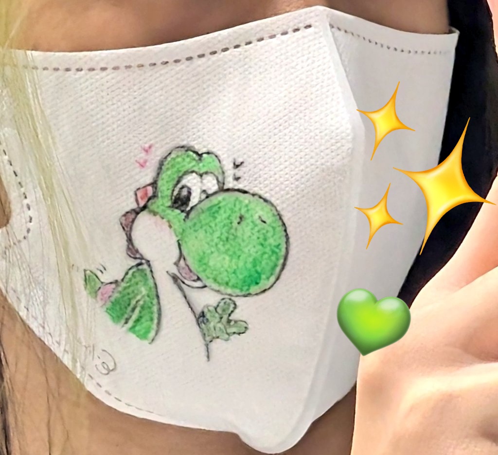 Yoshi face mask😷💚🦖