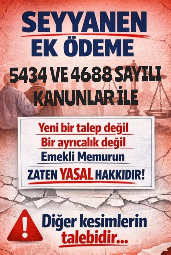 "En düşük emekli maaşı" diye diye sadece bir kesimi savunuyorsunuz ama memur emeklisinin maaşı  **en düşük** değil, 
**en mağdur**!  

Çalışan memur maaşı 60-70 bin TL+, emekli memur sefalette! Seyyanen zam karşılığı bugün 22.000 TL'yi geçti, faizle milyonları buluyor.  

Bu