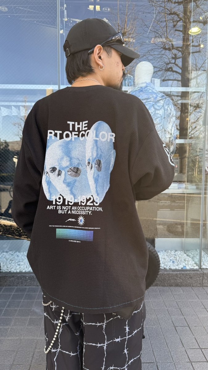 MUZE®︎

【LESS IS MORE THERMAL L/S T-SH(BLACK)】

×el conductorH 
【WIRE CHECK WIDE TROUSERS(TOUGH BLACK POLYESTER)(BLACK)】