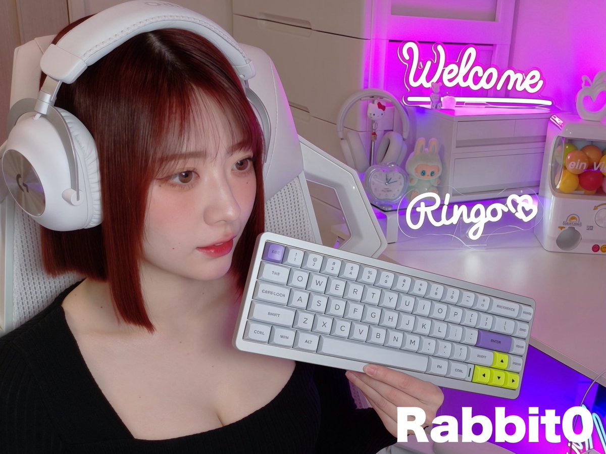 キーボードの設定完了✨ 今日からりんごのキーボードはAESCO A67です🍎