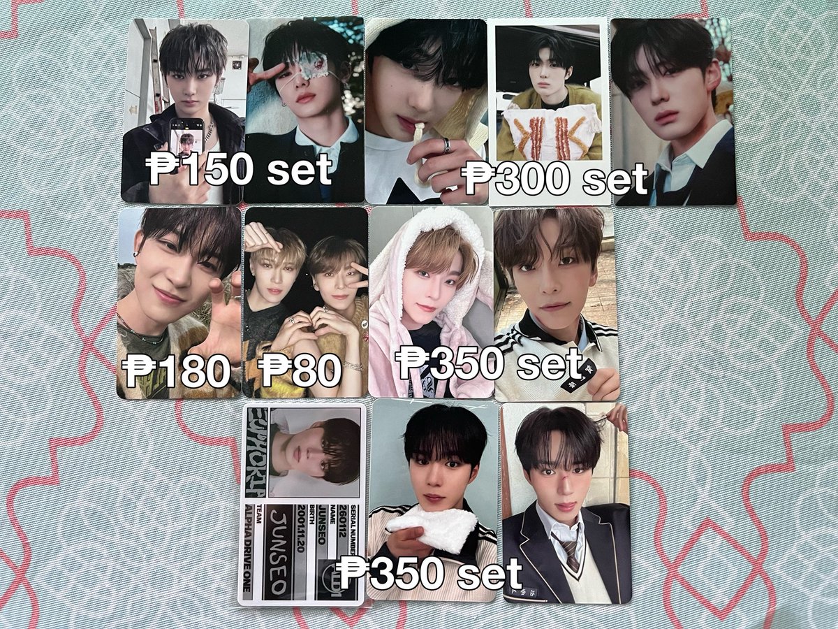 ꒰ wts lfb ph ꒱

✧ ALD1 Euphoria Album PCs and Mnet Plush Merch/Makestar POB

Prices: in pic

for sale or can trade to Leo/Sangwon equivalents 

- on hand
- 50% NRDP, RB after 5 days

🏷️ ALPHA DRIVE ONE Junseo Arno Geonwoo Xinlong Anxin Sanghyeon