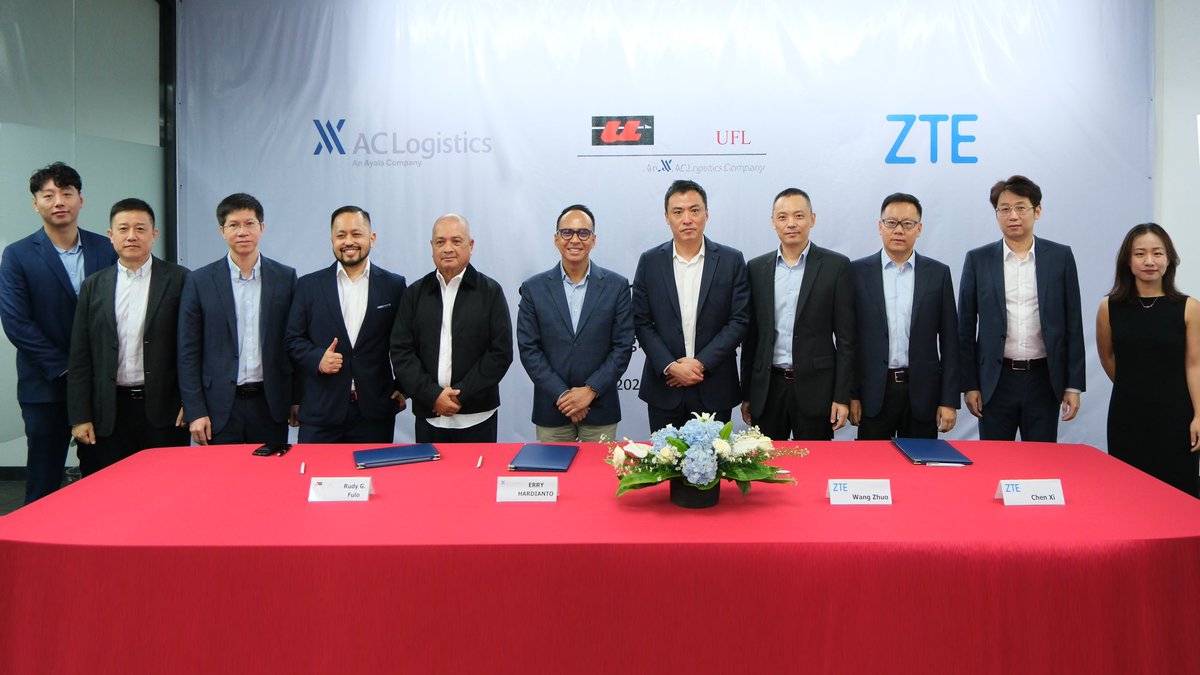 ZTEPress's tweet photo. #ZTE and AC Logistics are thrilled to announce our official partnership, aimed at bolstering ZTE's logistics and supply chain needs in the Philippines. 🚚📦 #ZTEPartner #ACLogistics #PartnershipPower #TechDevelopment #InfrastructureGrowth https://t.co/x3HPFivs57