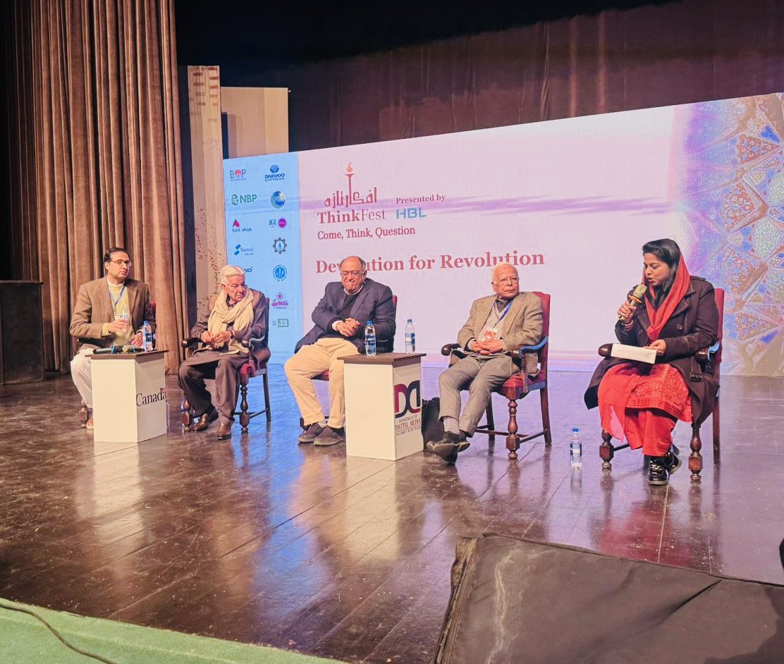 maryjamesgill's tweet photo. It is not every day that you get the chance to sit with political and governance thinkers of this stature, and in the same breath speak of slums, sweepers, and everything in between.

Power corridors have always echoed the voices of the most powerful. But true democratic leadership is measured by who ensures that the most excluded are also heard in these grand conversations.

I cannot thank my brother @AhmadIqbalCh enough for consistently making sure that the weakest jamhoor feel part of the jamhuriat. Devolution is the only path through which we can move from mere representation to shared ownership of the political system, and one day, see real revolution through it.

#DevolutionForRevolution #JamhoorAurJamhuriat
#InclusiveDemocracy
#PeopleInPower
#GovernanceMatters
#ThinkFest2026
#SweepersAreSuperheroes