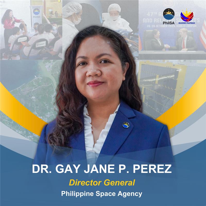 PhilSpaceAgency's tweet photo. His Excellency President Ferdinand R. Marcos, Jr. has appointed Gay Jane P. Perez, Ph.D. as the Director General of the Philippine Space Agency (PhilSA). https://t.co/QfkupVYjBf