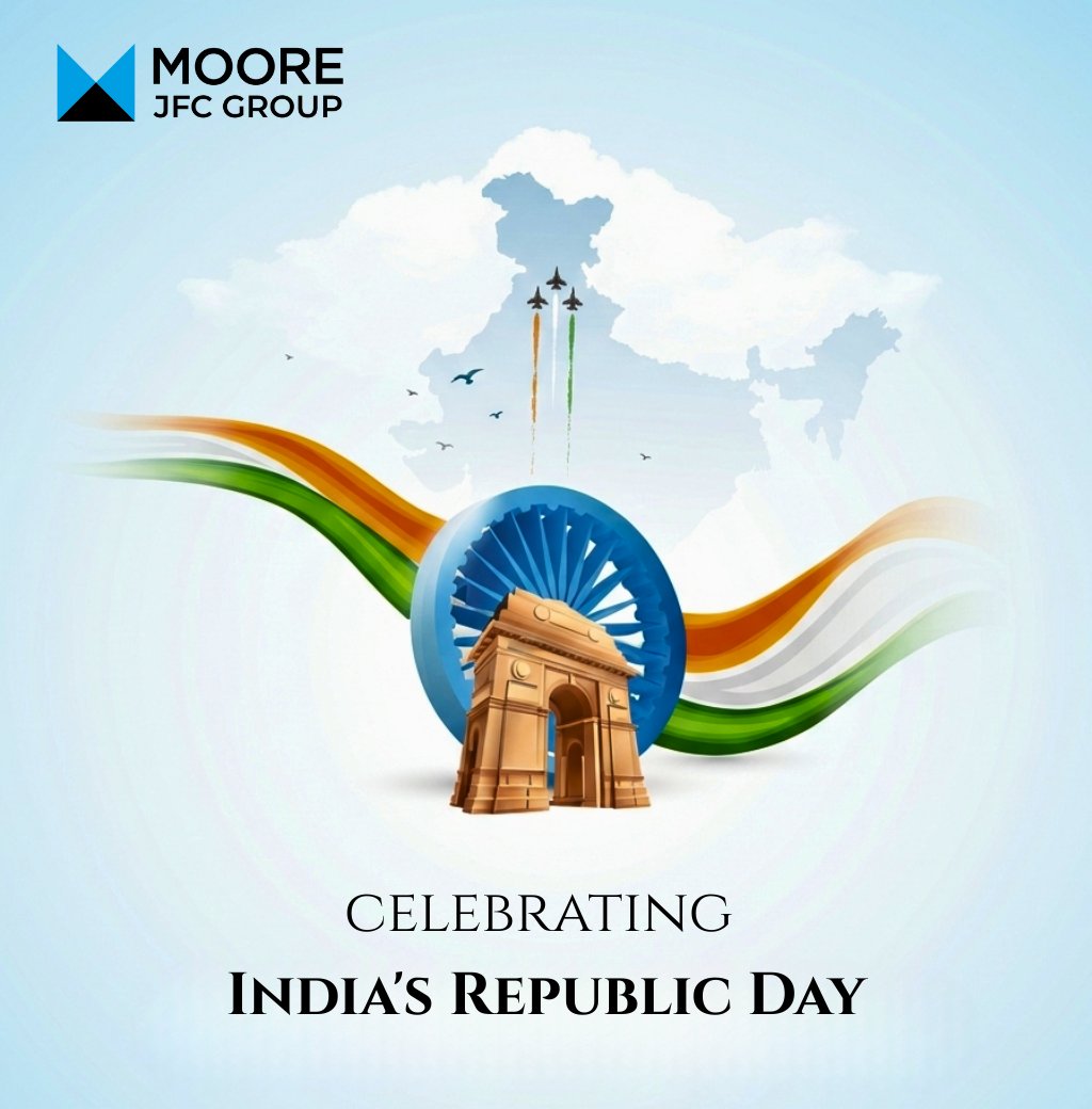 At Moore JFC Group, we celebrate the diverse talents and perspectives that come together to drive our success, much like the vibrant fabric of our great nation.

Wishing everyone a proud and patriotic 77th Republic Day!

#RepublicDay #UnityInDiversity #CorporateCulture
