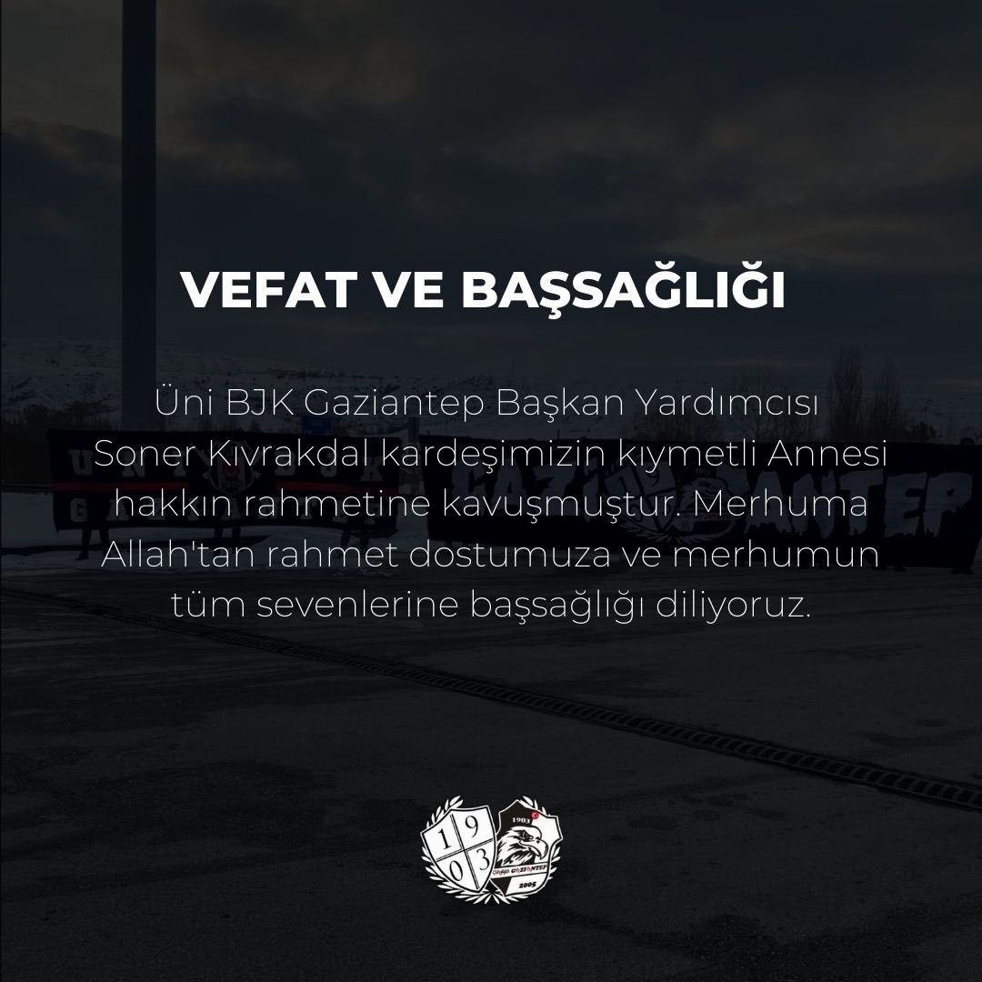Vefat ve Başsağlığı.
