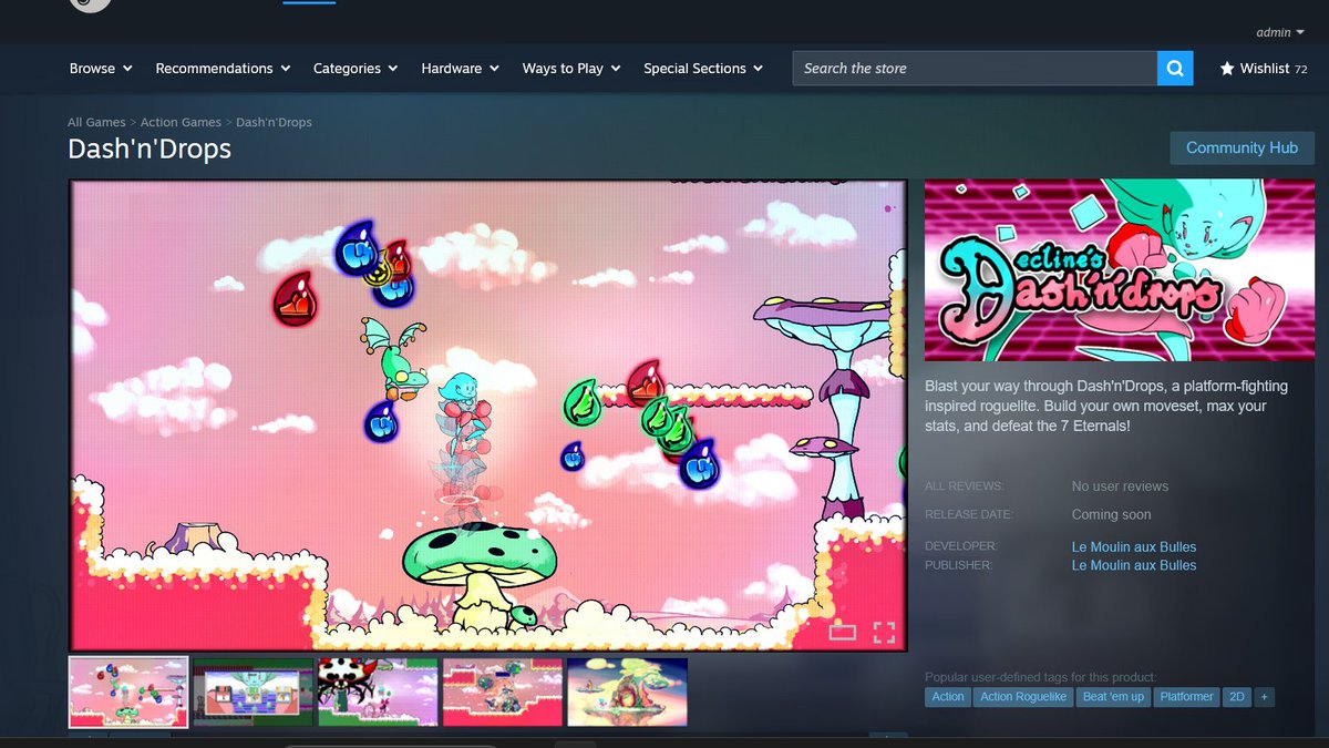 "Decline's : Dash 'n' Drops" is dead, long live Dash'n'Drops!

(Yeah I just changed the name of the Steam page and I'm happy. What's wrong with that?)