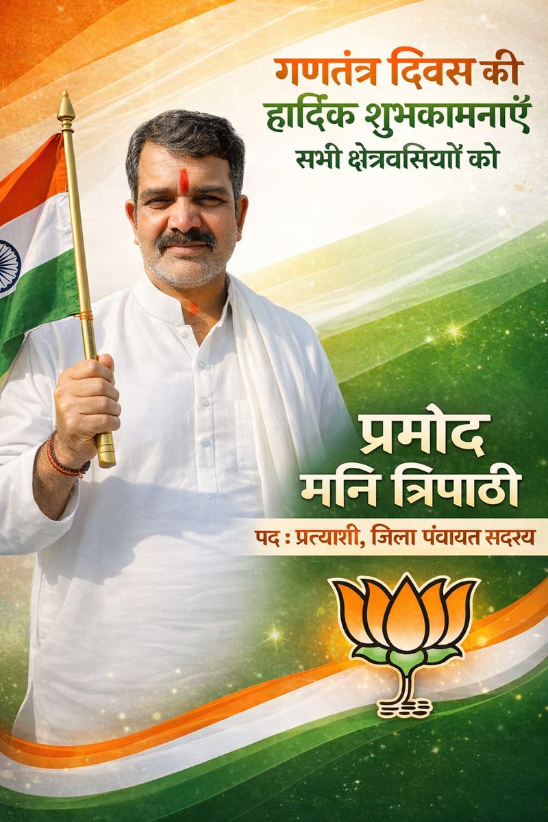 PMani22's tweet photo. संविधान ने हमें अधिकार दिए,
तिरंगे ने हमें पहचान दी,
और गणतंत्र ने हमें गर्व करना सिखाया।
आइए,इस 26 जनवरी को 
एक मजबूत, ईमानदार और एकजुट भारत का संकल्प लें।
गणतंत्र दिवस की हार्दिक शुभकामनाएं!🙏🇮🇳
#HappyRepublicDay2026 
#गणतंत्र_दिवस_2026 https://t.co/qiVApDBoQS